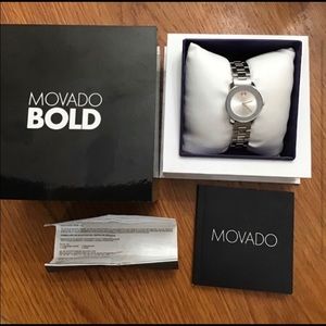 Silver and Rose Gold Movado Watch -Women’s